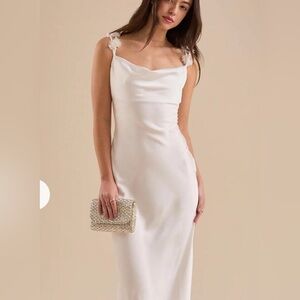 Altar'd State Cream Strapless Dress